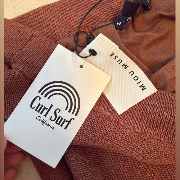 Miou Muse Knitted Maxi Skirt and vest set in Cocoa - LARGE - Picture 8 of 11